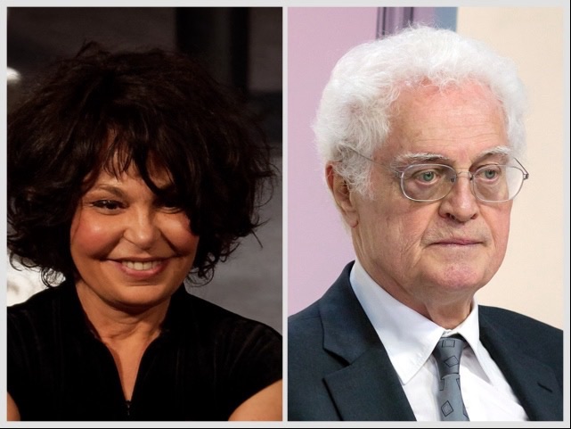 Collage de deux photos : Isabelle Mergault en 2019 et Lionel Jospin en 2014