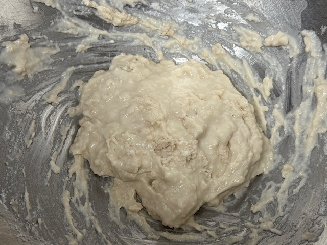 Une pâte très collante au fond du bol