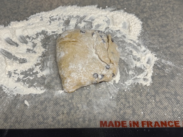 Pâte pliée en carré