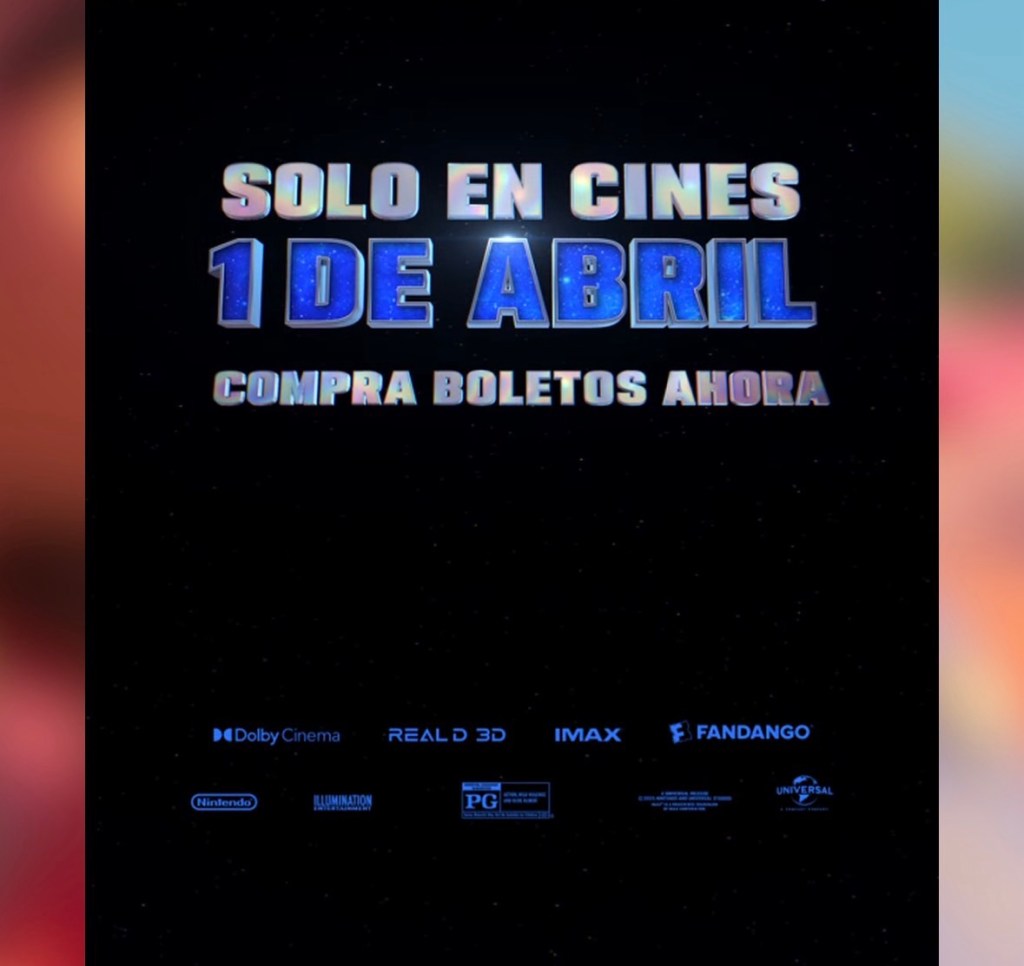 Capture d'écran qui dit : « Solo en cines 1 de Abril » -- c'est-à-dire « Uniquement aux cinémas 1er d'avril »