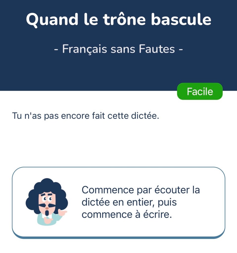 Sujet : Quand le trône bascule