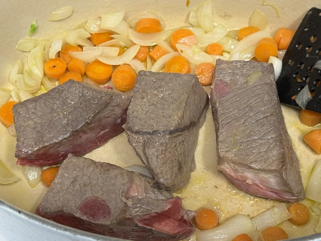 Viande plus cuite mais pas complètement