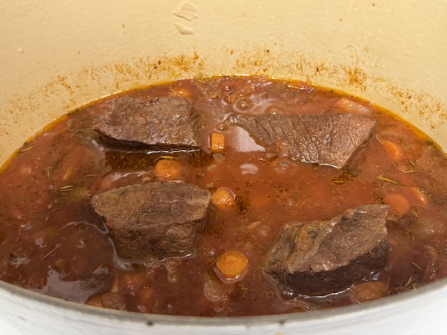 Viande après 2 1/2 heures