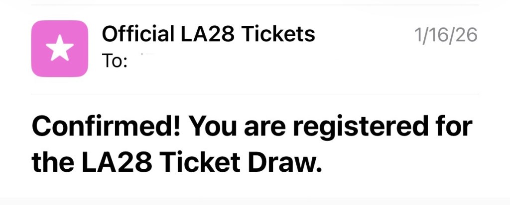Confirmé ! T'es abonné au Tirage pour les Billets JO.