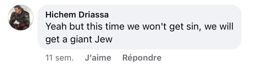 Capture d'écran d'un commentaire en anglais, traduit dans l'article