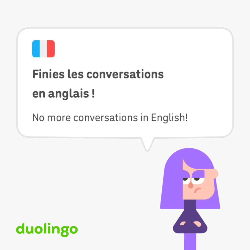 Finies les conversations en anglais !