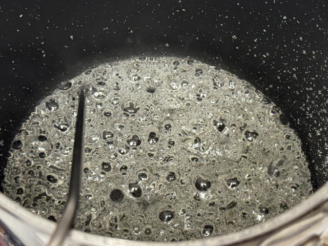Sirop bien bouillant