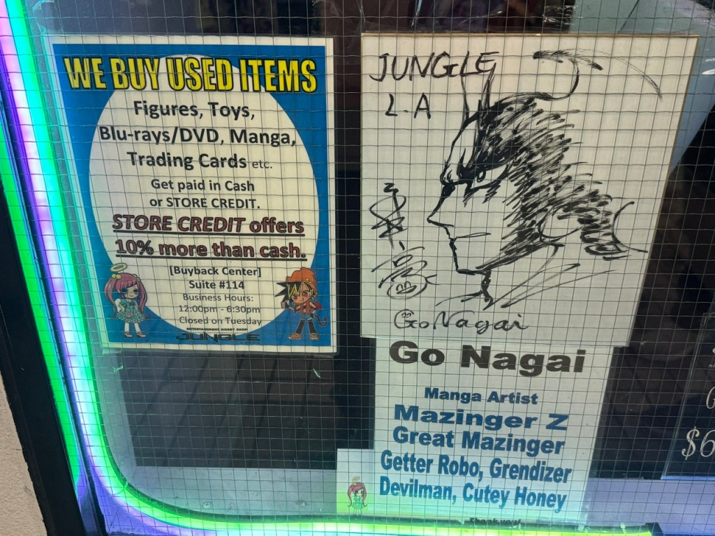 Dessin d'un personnage inconnu, signé Go Nagai