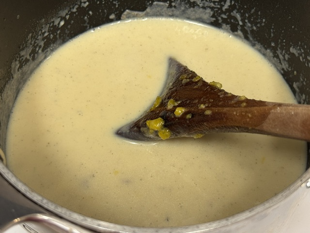 Pâte homogène une fois que le beurre est fondu