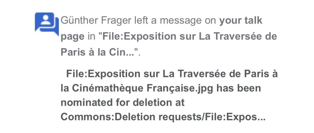Capture d'écran d'un courriel, traduit dans le texte