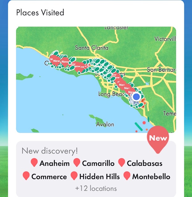 Ça montre des visites à de telles villes que Calabasas, Montebello, Hidden Hills, Commerce et Camarillo.