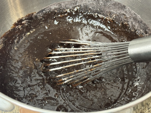 Pâte homogène avec un fouet
