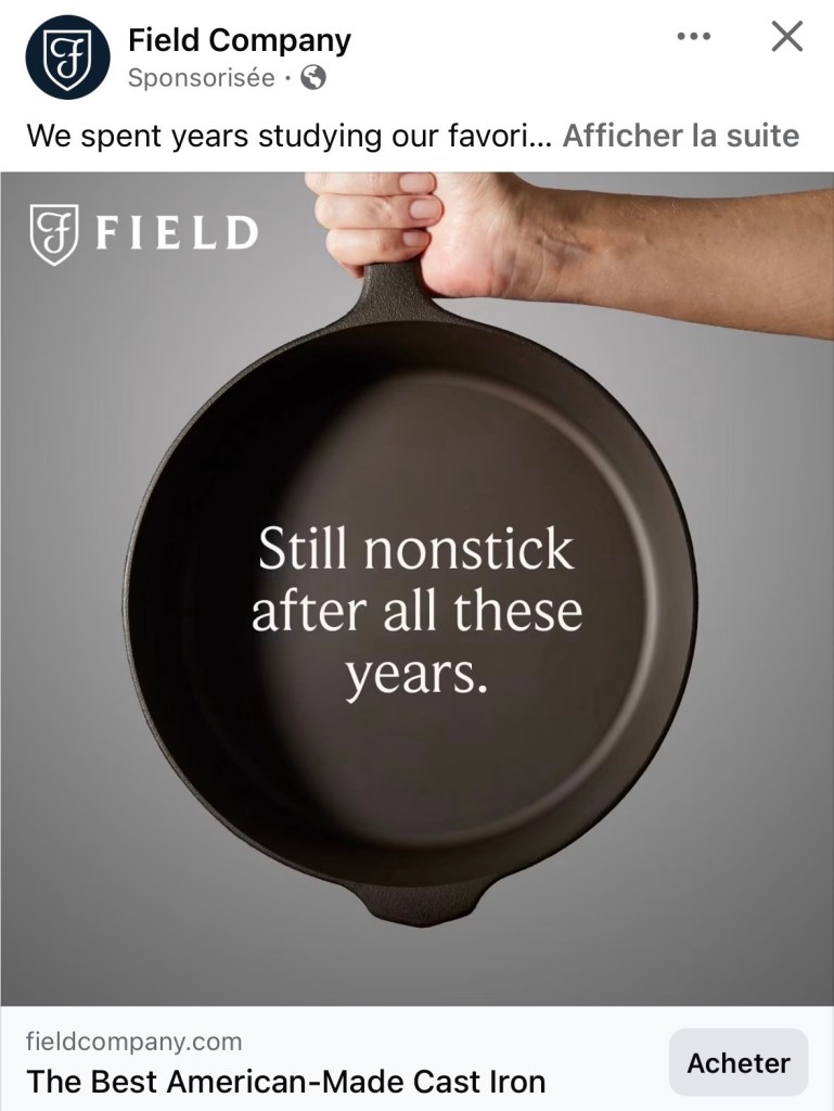 Publicité de poêles Field
