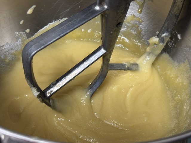 Pâte homogène après être mélangé