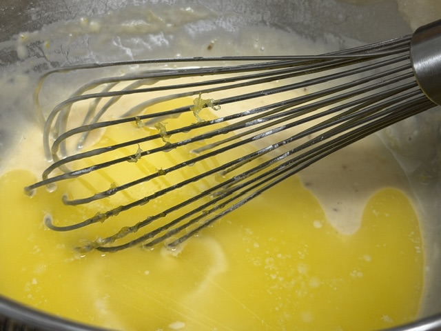 Beurre flottant sur la pâte