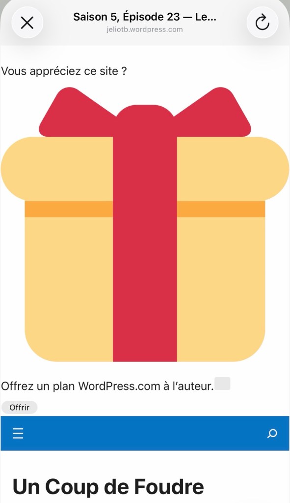 Pub pour offrir un plan WordPress à l'auteur