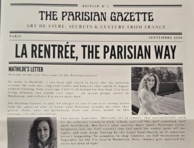 La une de son premier numéro, avec le gros-titre "La Rentrée, The Parisian Way"
